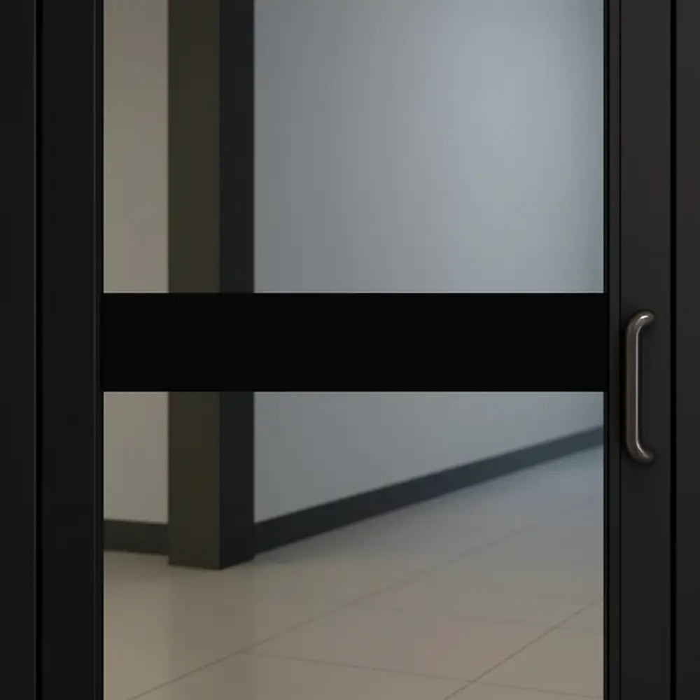 10m x 75mm Safety Strip Visual Glazing Strip for Glass Matt_Black Safety