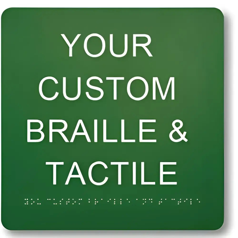 Braille & Tactile Custom PVC Sign - Green / 180x180mm - Braille & Tactile Signs