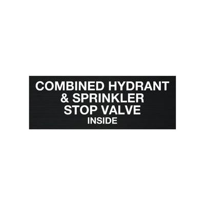 Combined Hydrant & Sprinkler Stop Valve Sign