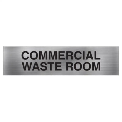 COMMERCIAL WASTE ROOM SIGN - 400x100mm - Facility Signs