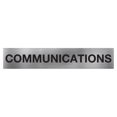 COMMUNICATIONS SIGN - 400x75mm - Electrical Statutory Signs