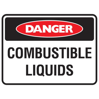 Danger Combustilbe Liquids Sign - Constructions & Safety Signs