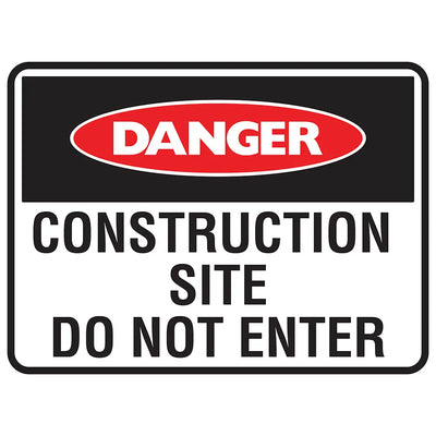 Danger Construction Site Do Not Enter Sign - Constructions & Safety Signs