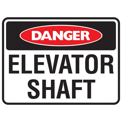 Danger Elevator Shaft Sign - Constructions & Safety Signs