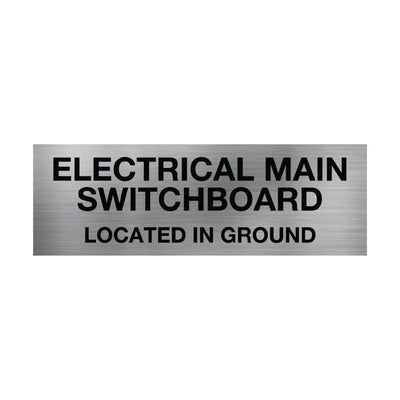 Electrical Main Switchboard Ground Sign