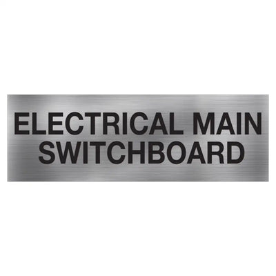 ELECTRICAL MAIN SWITCHBOARD SIGN - 450x150mm - Electrical Statutory Signs