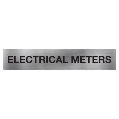 ELECTRICAL METERS SIGN - 400x75mm - Electrical Statutory Signs