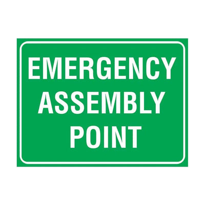EMERGENCY ASSEMBLY POINT SIGN - Fire Statutory Signs