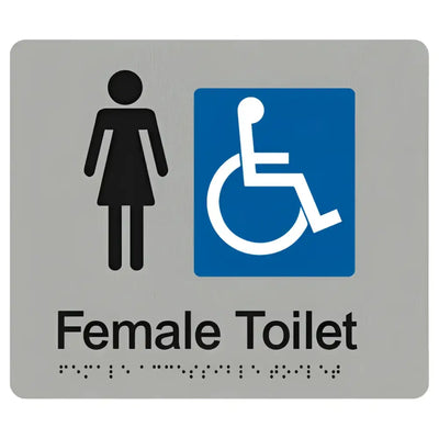 FEMALE ACCESSIBLE TOILET SIGN - Braille & Tactile Signs