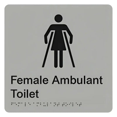 FEMALE AMBULANT TOILET SIGN - Braille & Tactile Signs