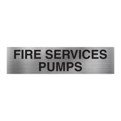 fire services pumps sign