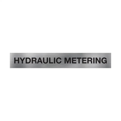 Hydraulic Metering Sign