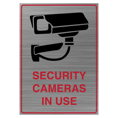 SECURITY CAMERAS IN USE SIGN - 210x297mm - Facility Signs