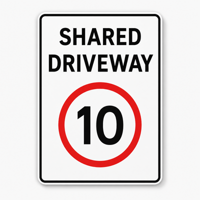 Shared Driveway 10 Sign
