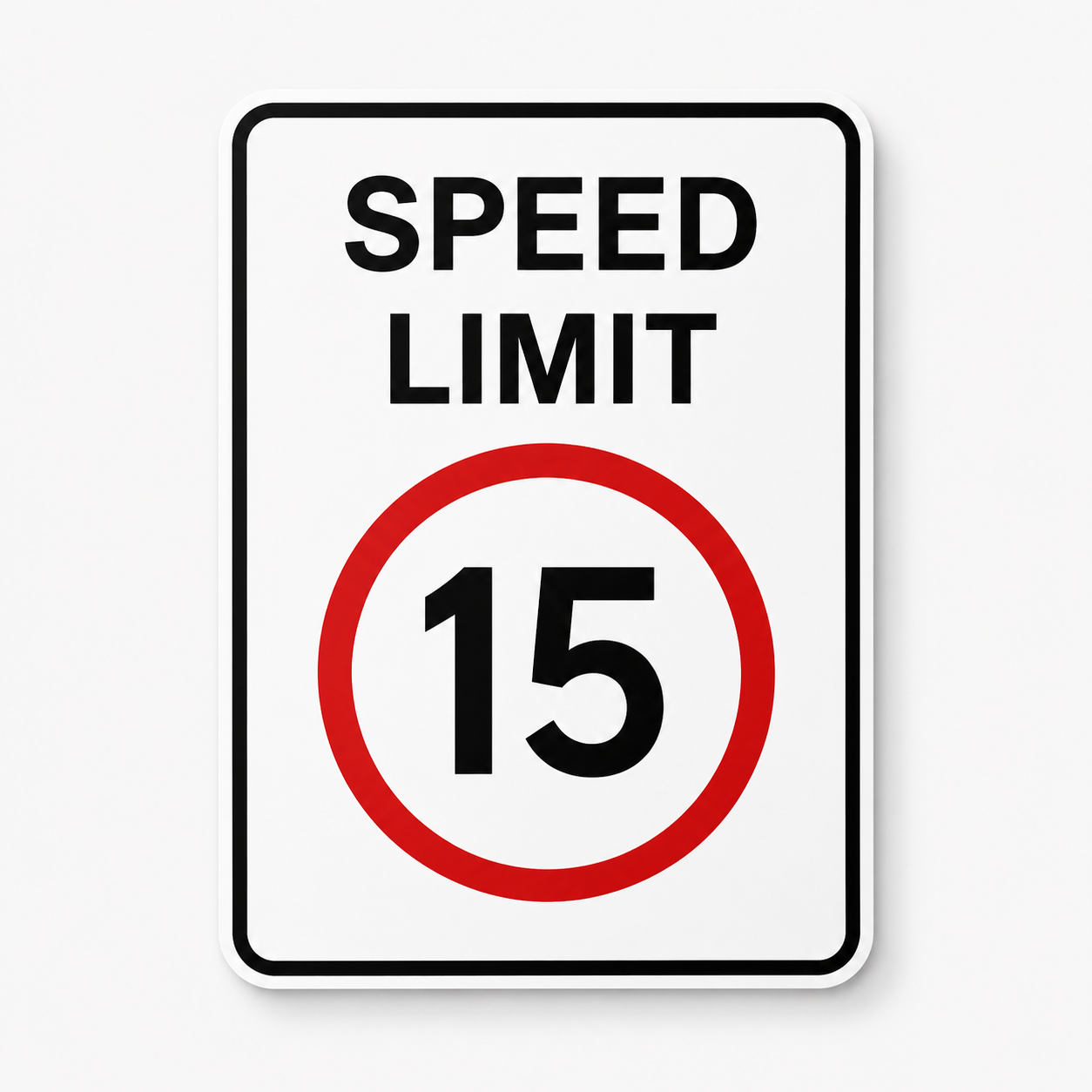 Speed Limit 15 Sign