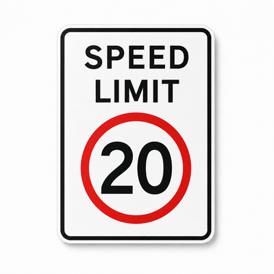 Speed Limit 20 Sign
