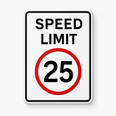 Speed Limit 25 Sign