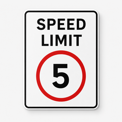 Speed Limit 5 Sign