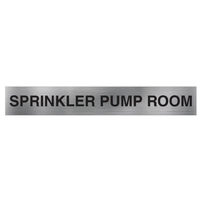 Sprinkler Pump Room Sign