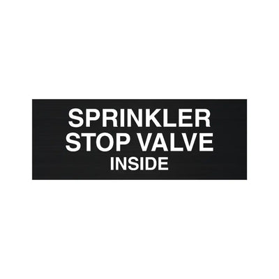 fire sprinkler stop valve inside