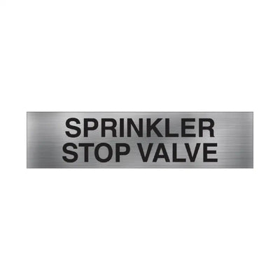 Sprinkler Stop Valve Sign