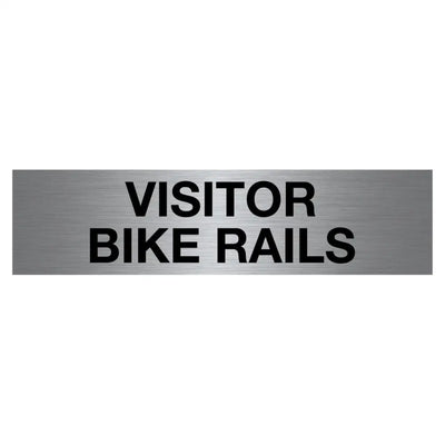 VISITOR BIKE RAILS SIGN - 400x100mm - Facility Signs