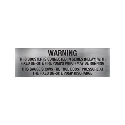 Booster Connection Warning Sign