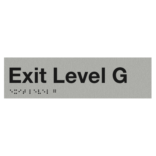 BRAILLE EXIT LEVEL G SIGN