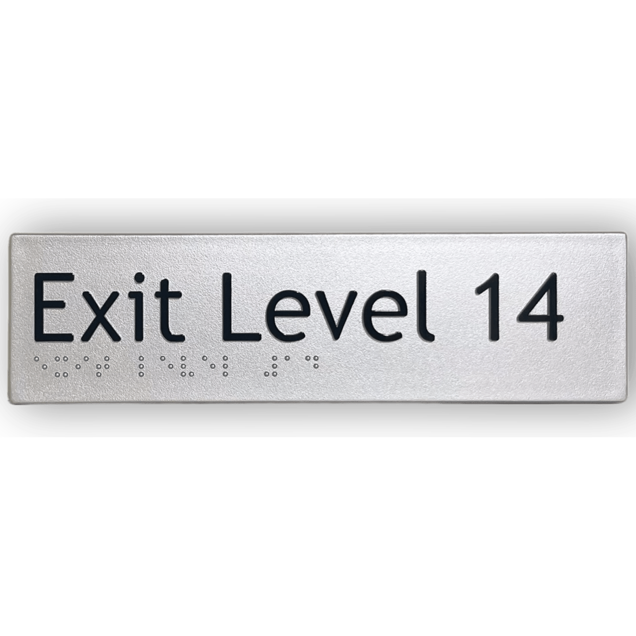 BRAILLE EXIT LEVEL 14 SIGN