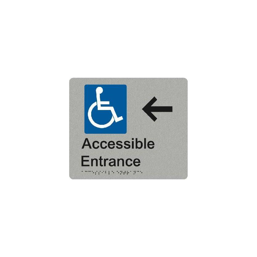 Accessible Entrance Left Arrow Sign