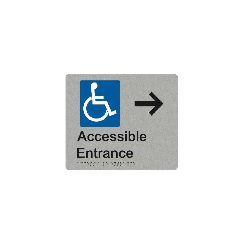 Accessible Entrance Right Arrow Sign