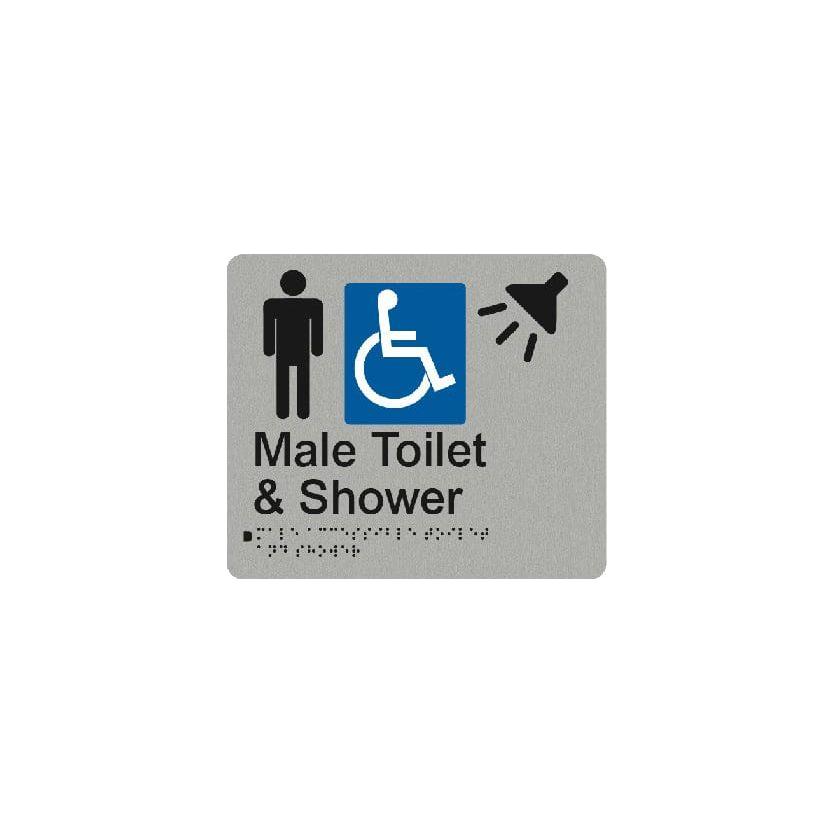 Male Accessible Toilet And Shower Sign