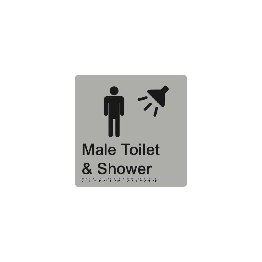 Male Toilet And Shower Sign