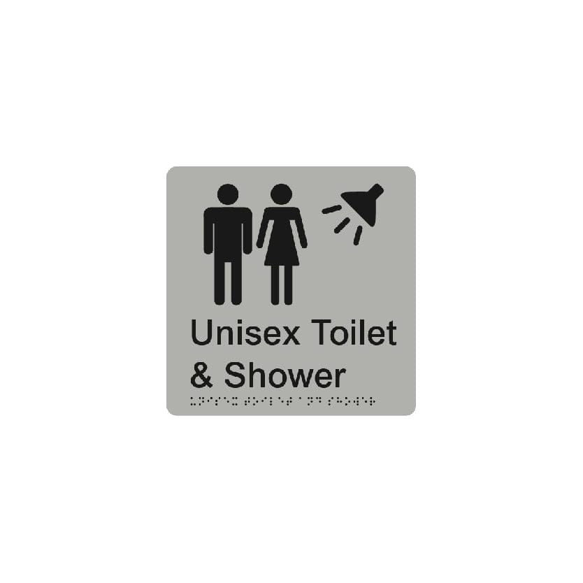 Unisex Airlock Toilet And Shower Sign