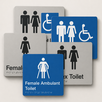 Braille & Tactile Toilet Signs
