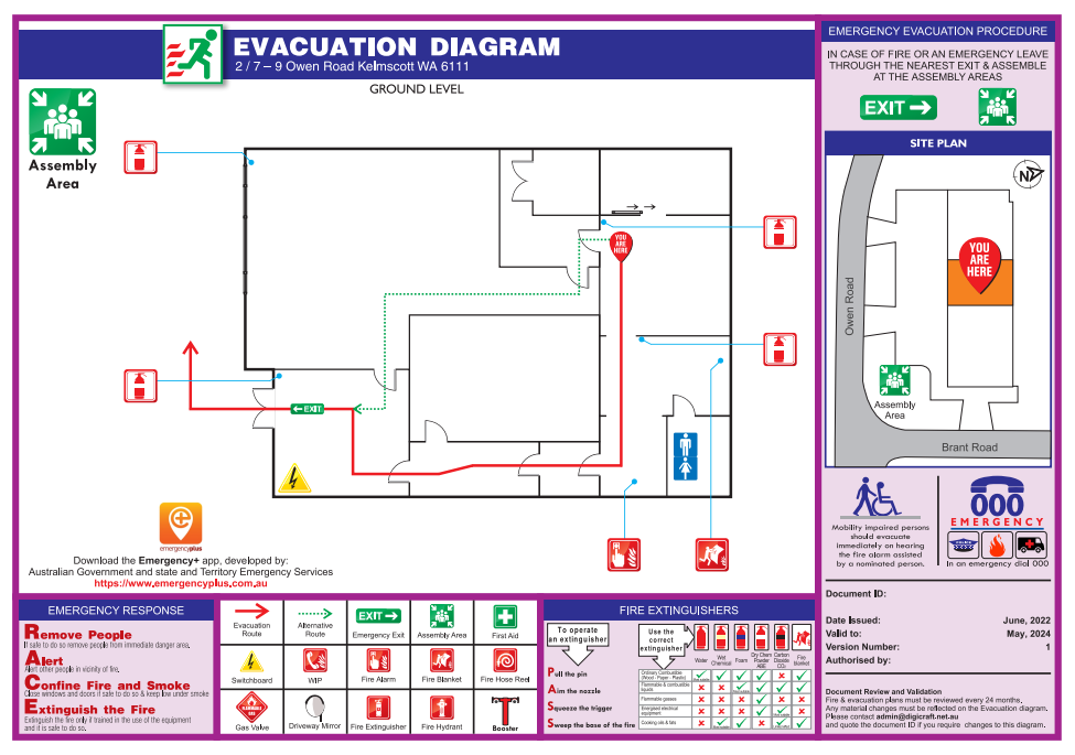 Fire Evacuation Diagram | Statutory Signs by Digicraft – Statutory ...