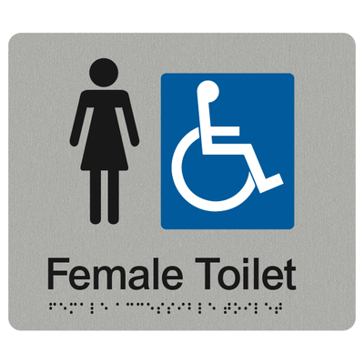 FEMALE ACCESSIBLE  TOILET SIGN