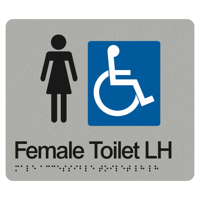 FEMALE ACCESSIBLE  TOILET LEFT HAND SIGN