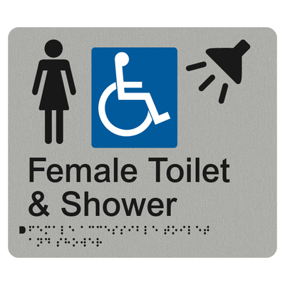 FEMALE ACCESSIBLE TOILET & SHOWER SIGN