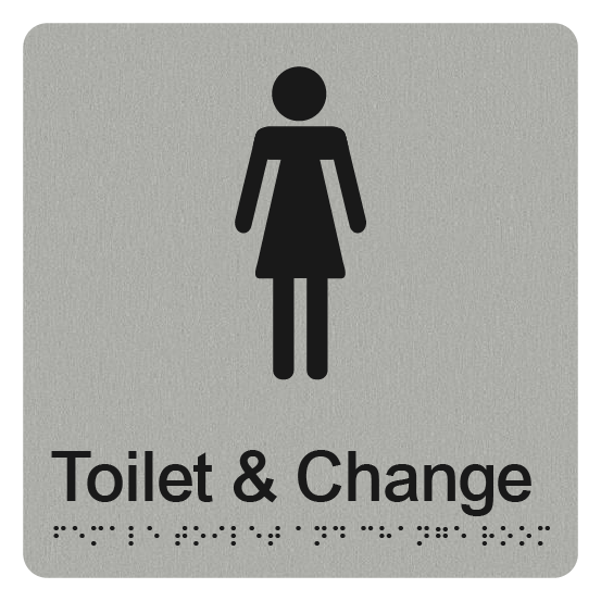 FEMALE TOILET & CHANGE SIGN