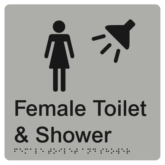 FEMALE TOILET & SHOWER SIGN