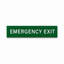 Green traffolyte label with white engraved text