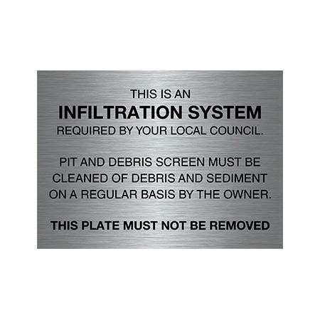 INFILTRATION SYSTEM SIGN