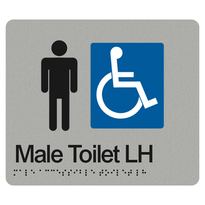 MALE ACCESSIBLE TOILET LEFT HAND SIGN