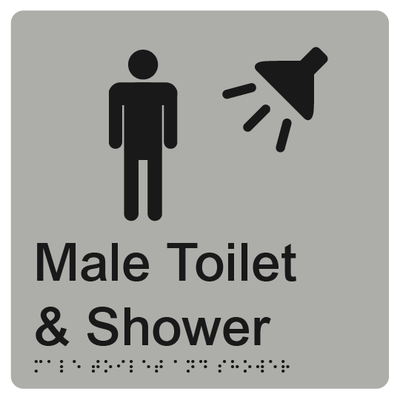 MALE TOILET & SHOWER SIGN