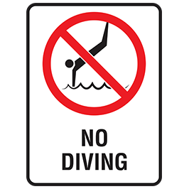 No Diving - Prohibition Sign