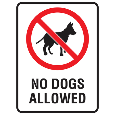 No dogs allowed - Prohibition Sign