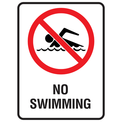 No Swimming- Prohibition Sign