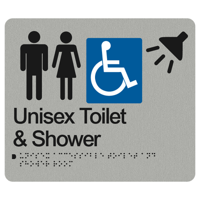 UNISEX ACCESSIBLE TOILET & SHOWER SIGN