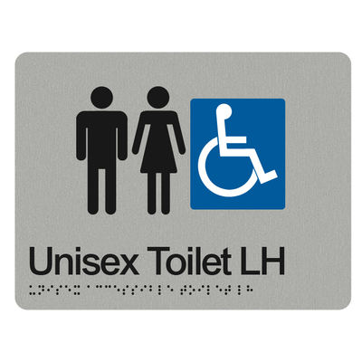 UNISEX ACCESSIBLE TOILET LEFT HAND SIGN